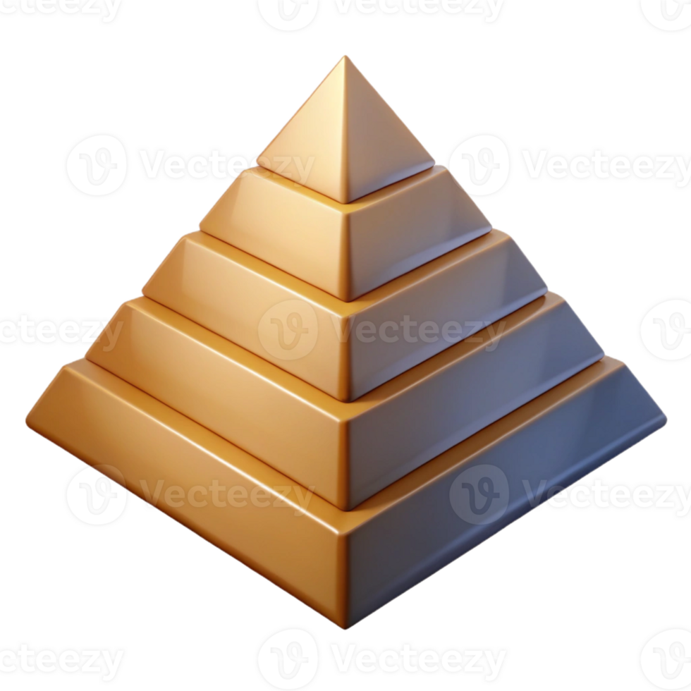 calm enchanting Geometric rendering of a pyramid. Flat color, crisp edges with Scalable Design. high resolution png