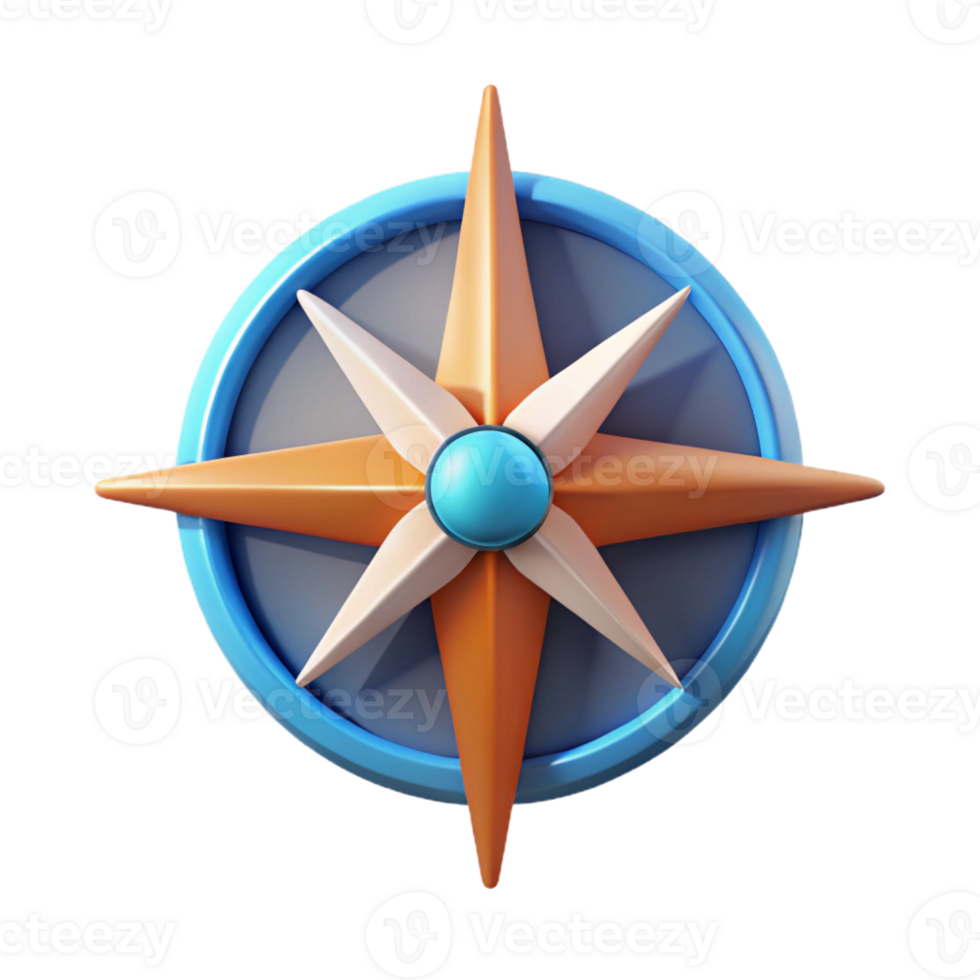 magnificent surreal Abstract compass symbol. Direction and guidance. Crisp edges, minimal design. with Scalable Design. refined png