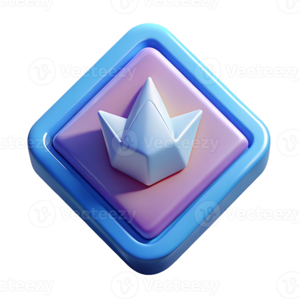 nostalgic radiant Diamond-shaped badge with a bold, geometric crown. Clean lines, single-weight stroke, with Scalable Design. premium png