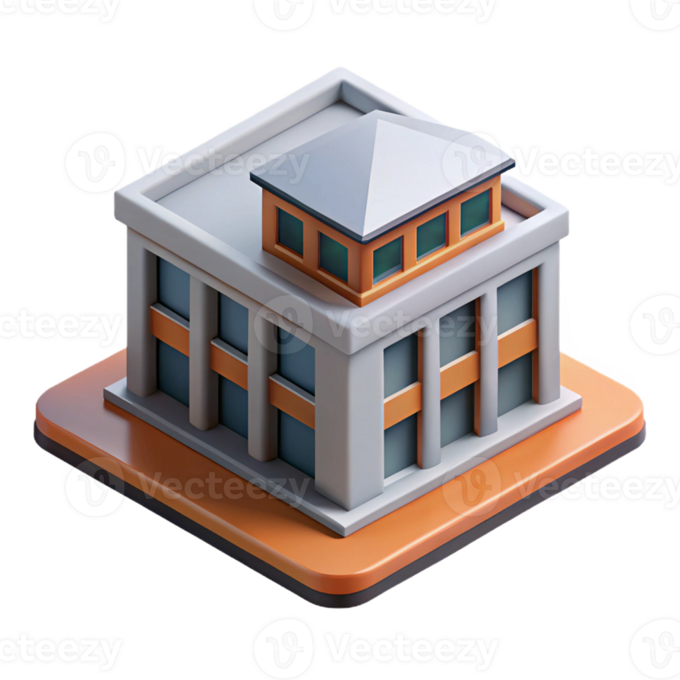 magnificent unparalleled Isometric projection of a building. Minimal, crisp edges with Scalable Design. png