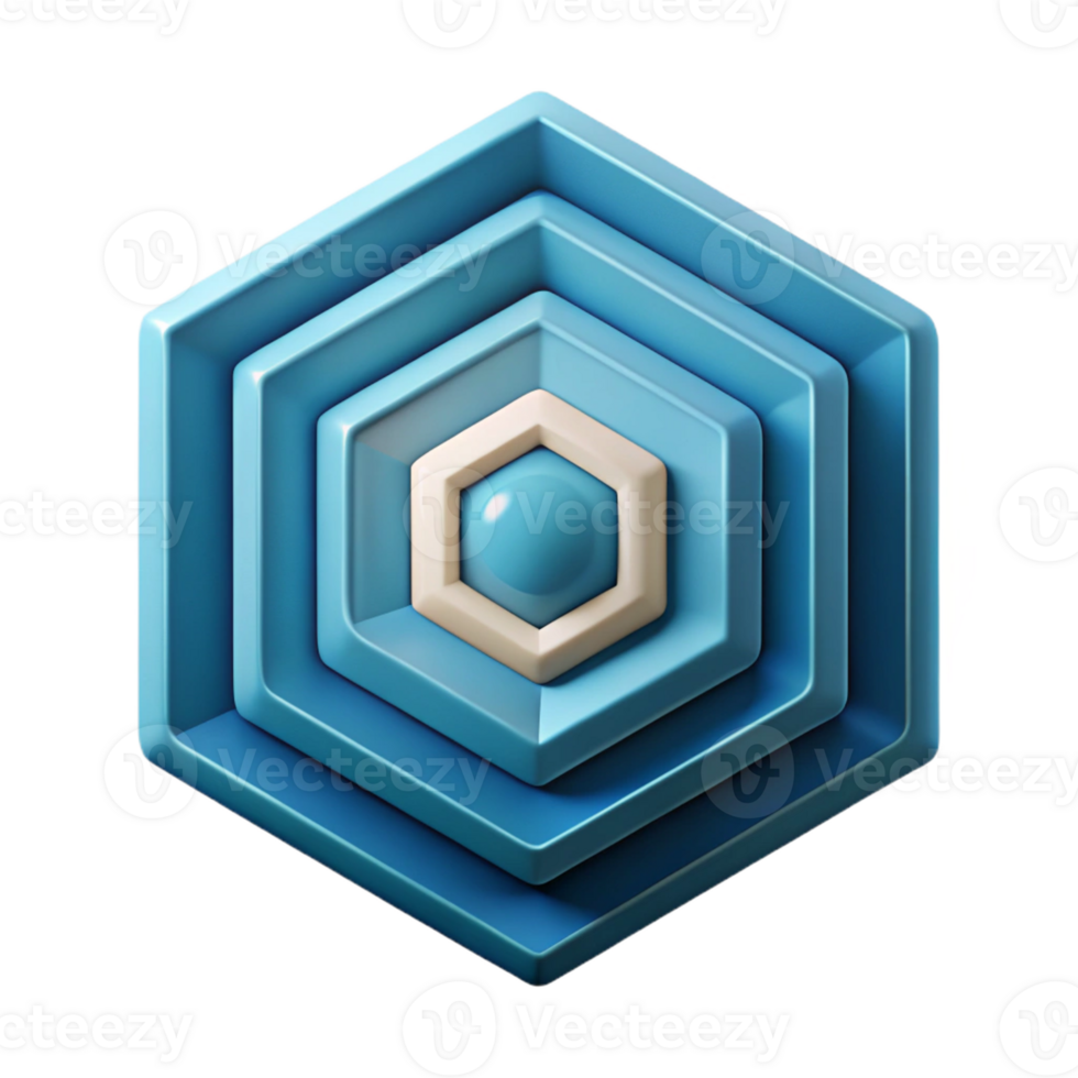 stunning tropical Concentric hexagons, crisp edges, minimal, symmetrical with Scalable Design. genuine png