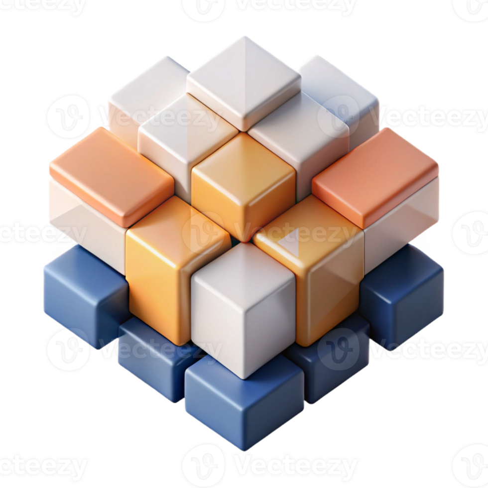 joyful elegant Abstract composition of squares and triangles. Clean lines, flat color, with Scalable Design. premium png