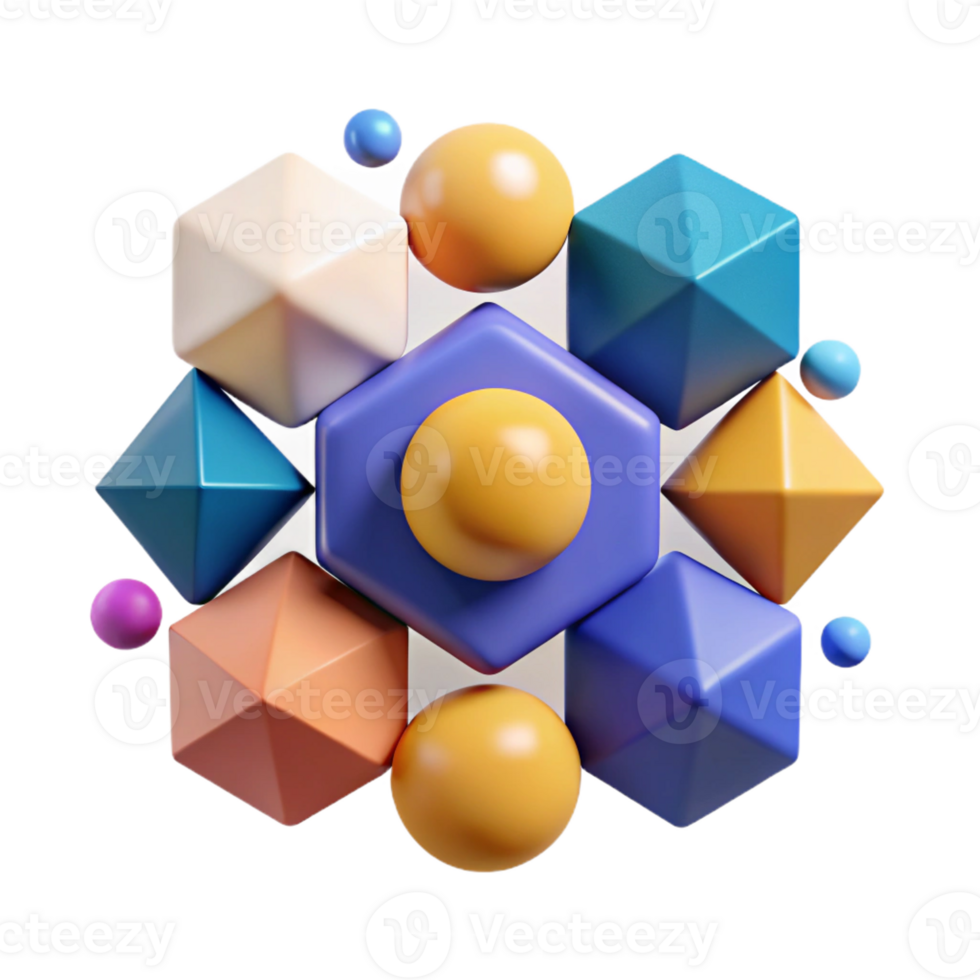 remarkable surreal Abstract geometric shapes arranged in a pattern. Scalable, minimal, flat color with Scalable Design. luxury png