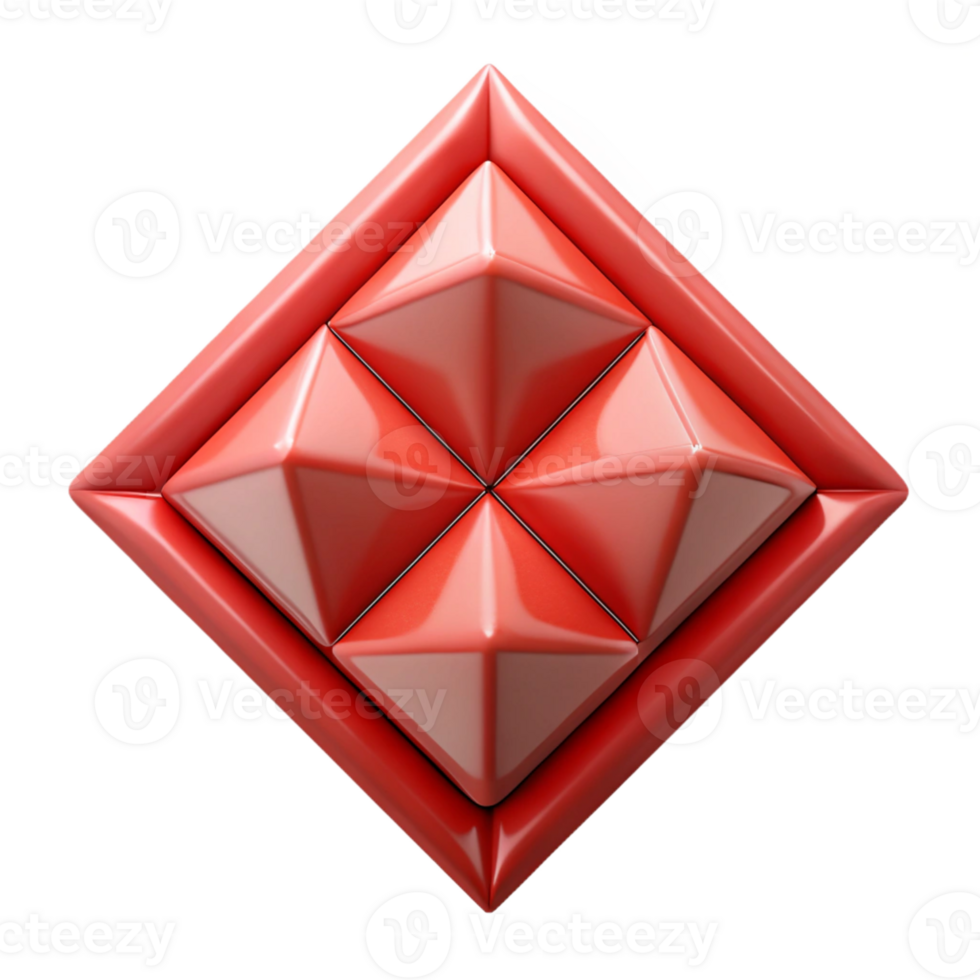 memorable elegant Symmetrical arrangement of triangles forming a diamond shape. Clean lines, flat color, with Scalable Design. artisan png