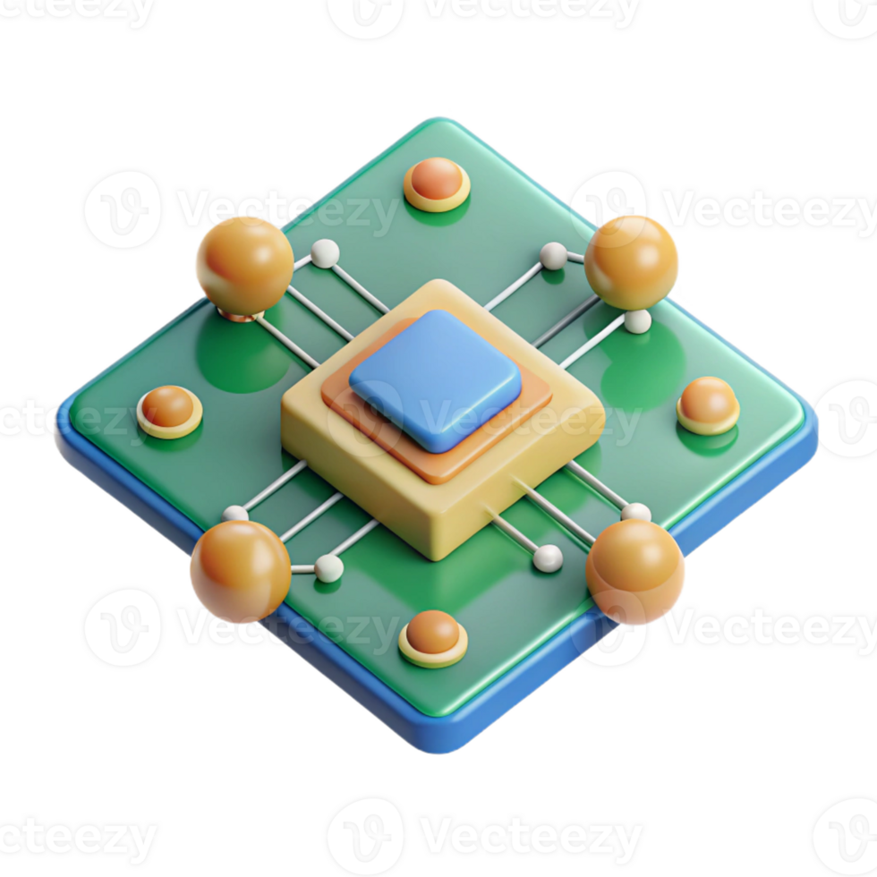 tranquil glorious Diagram of a circuit board with geometric shapes. Scalable, crisp edges, flat color with Scalable Design. 4K png