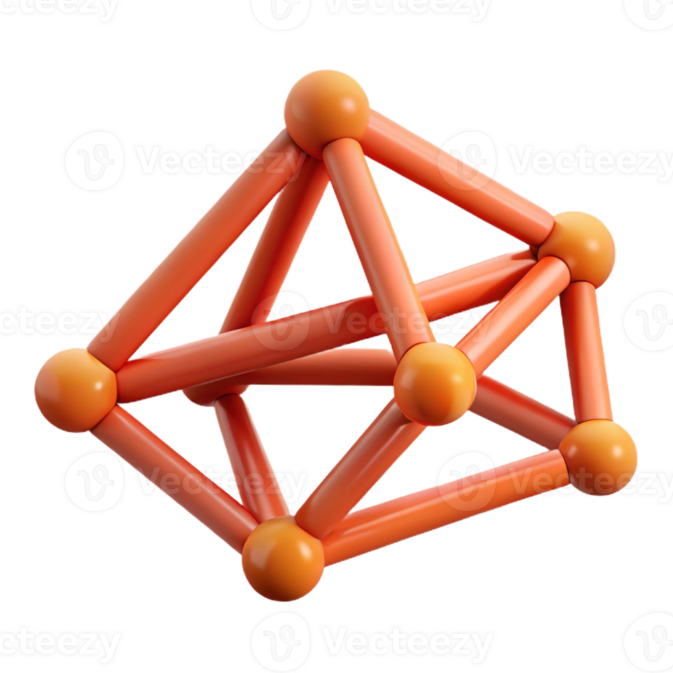 vibrant artistic Series of connected triangles, flat color, minimal with Scalable Design. 4K png