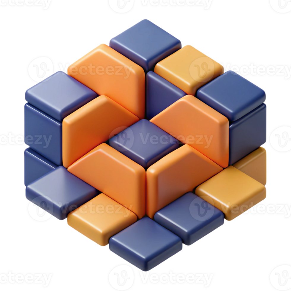 timeless vintage Geometric pattern of overlapping rectangles. Flat color, scalable ultra HD png