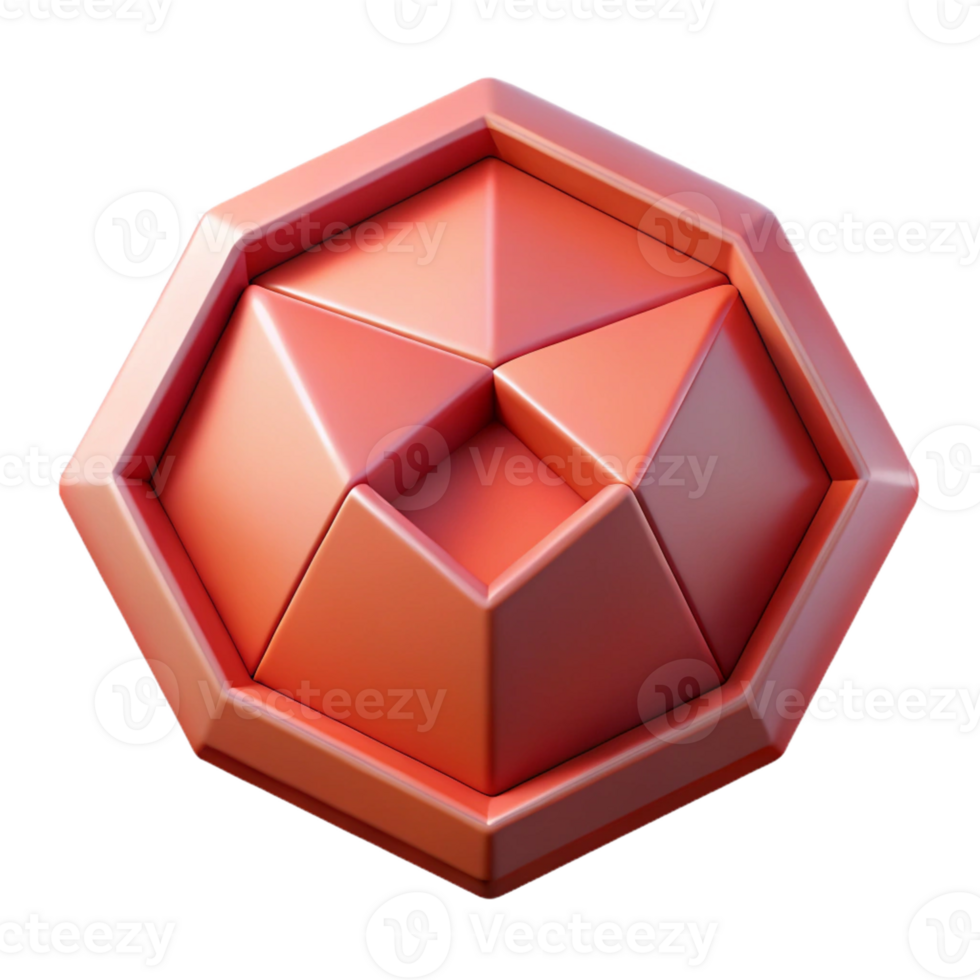 striking creative Symmetrical, geometric design of a pentagon. Flat color, clean lines with Scalable Design. expertly shot png