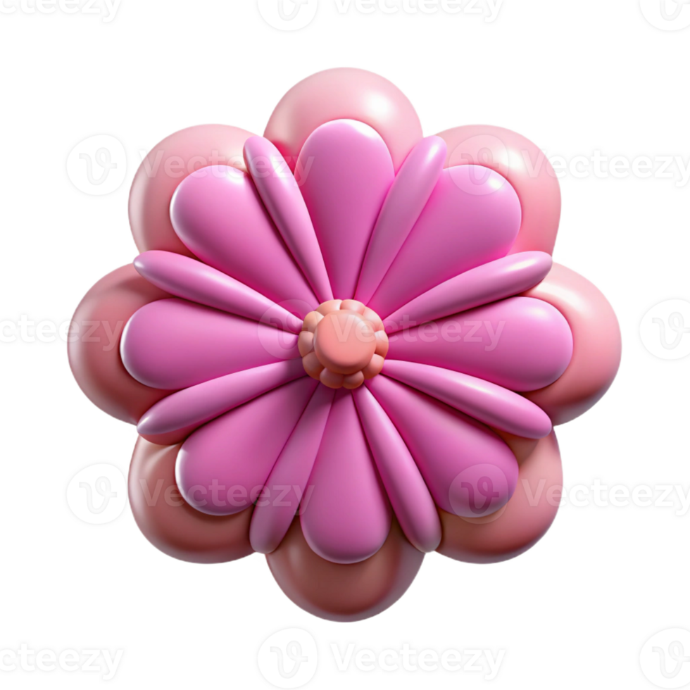 splendid abstract Symmetrical flower with rounded petals. Flat color, single-weight stroke with Scalable Design. gallery standard png