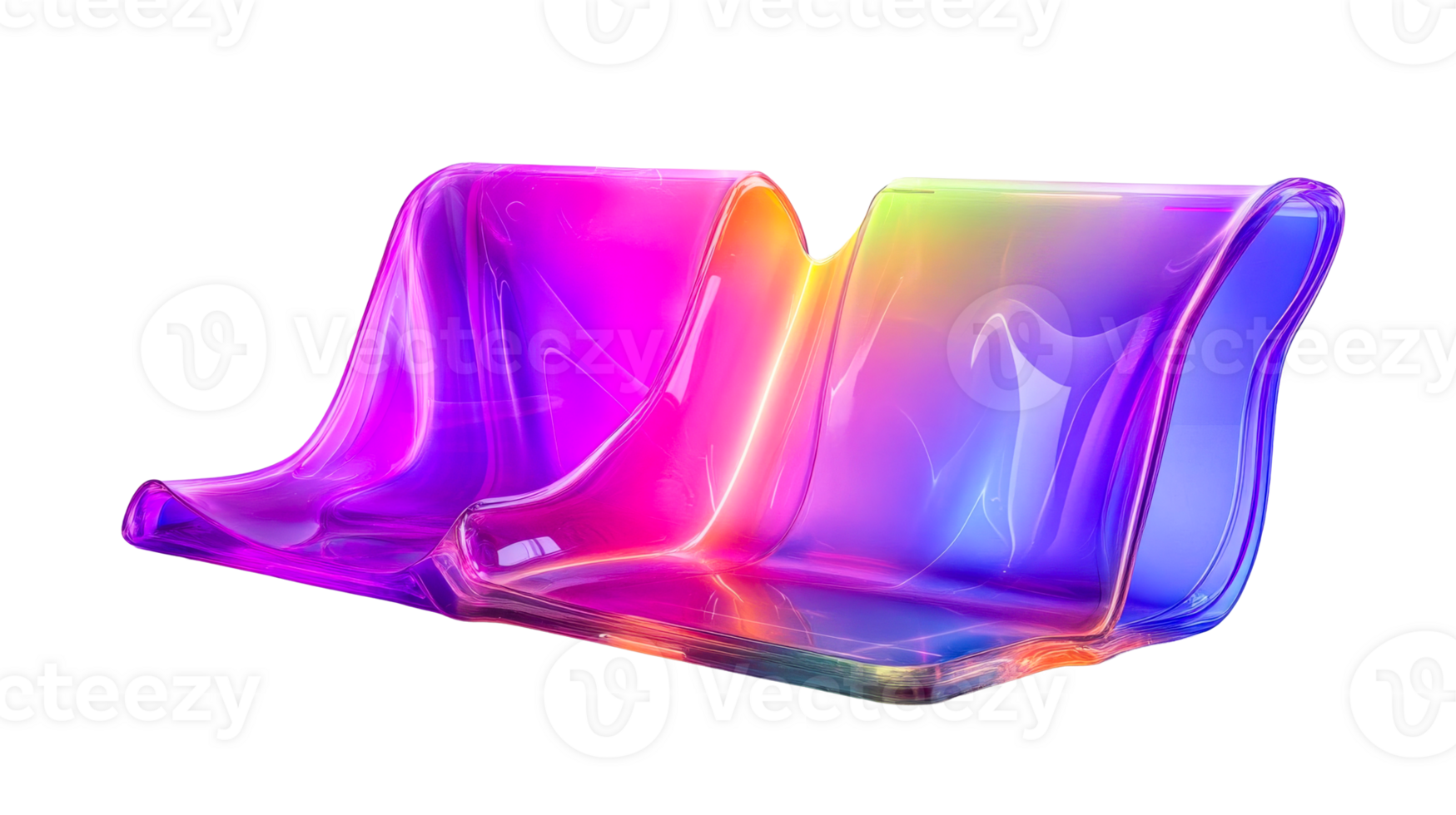 Colorful transparent seating design png