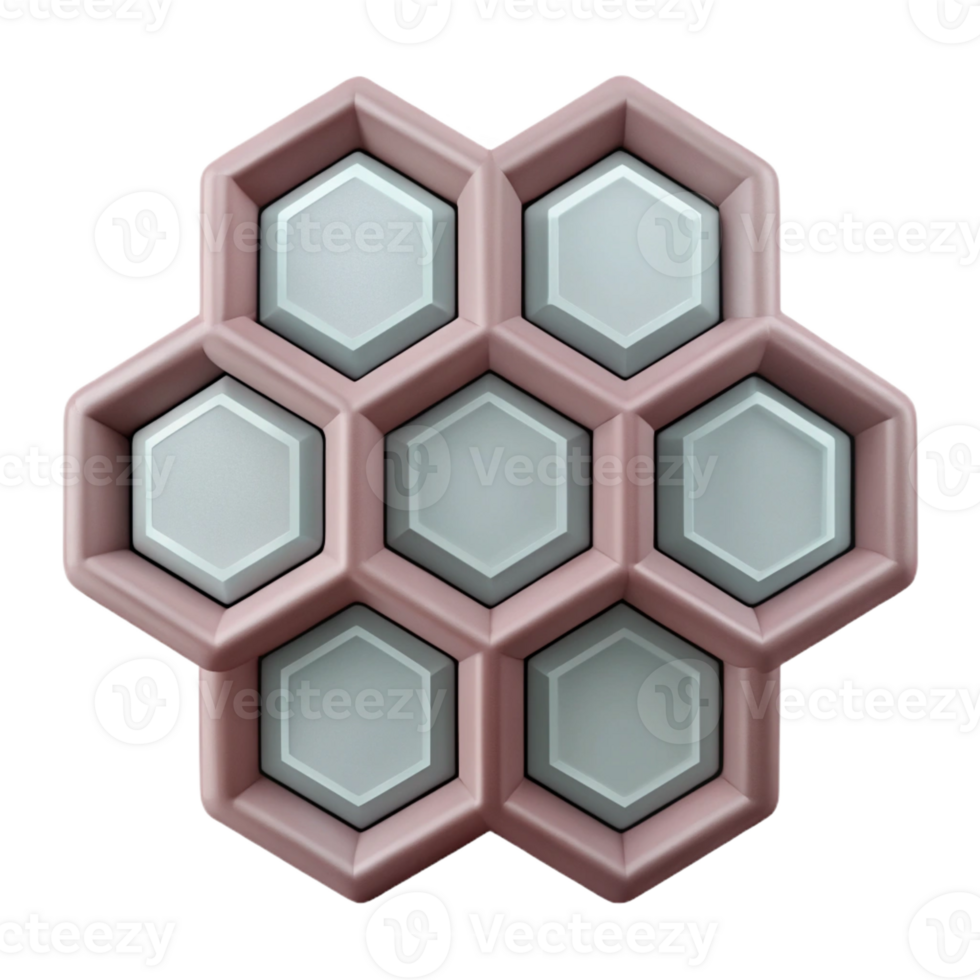 harmonious gorgeous Symmetrical pattern of nested hexagons. Scalable, crisp edges with Scalable Design. sharp png