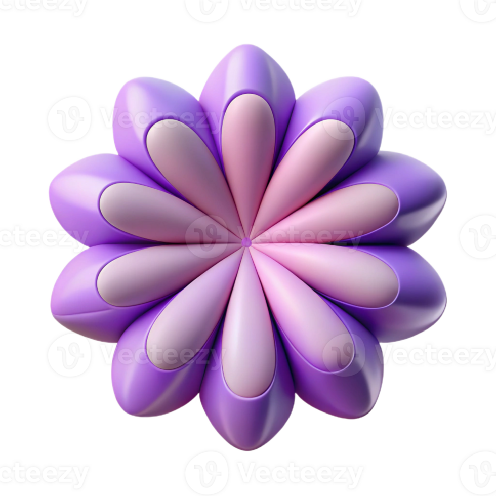 pristine iconic Abstract shape resembling a flower. Flat color. Symmetrical. Clean lines with Scalable Design. png