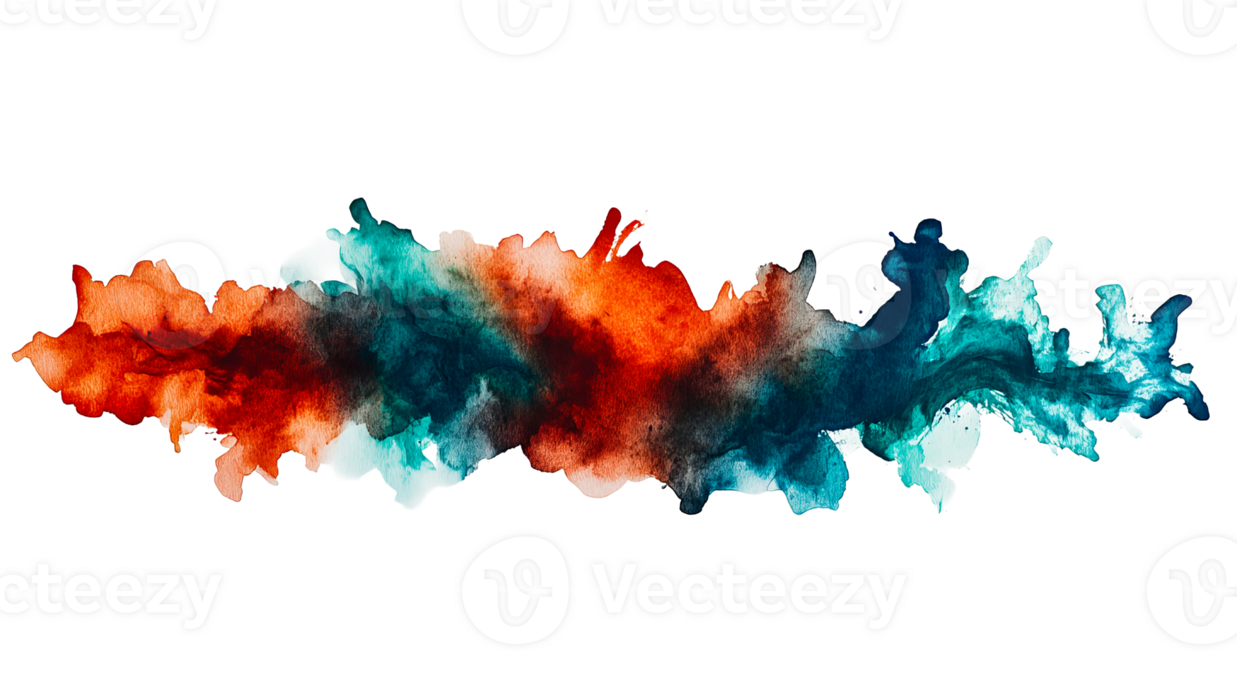 Vibrant color splashes in abstract art design png