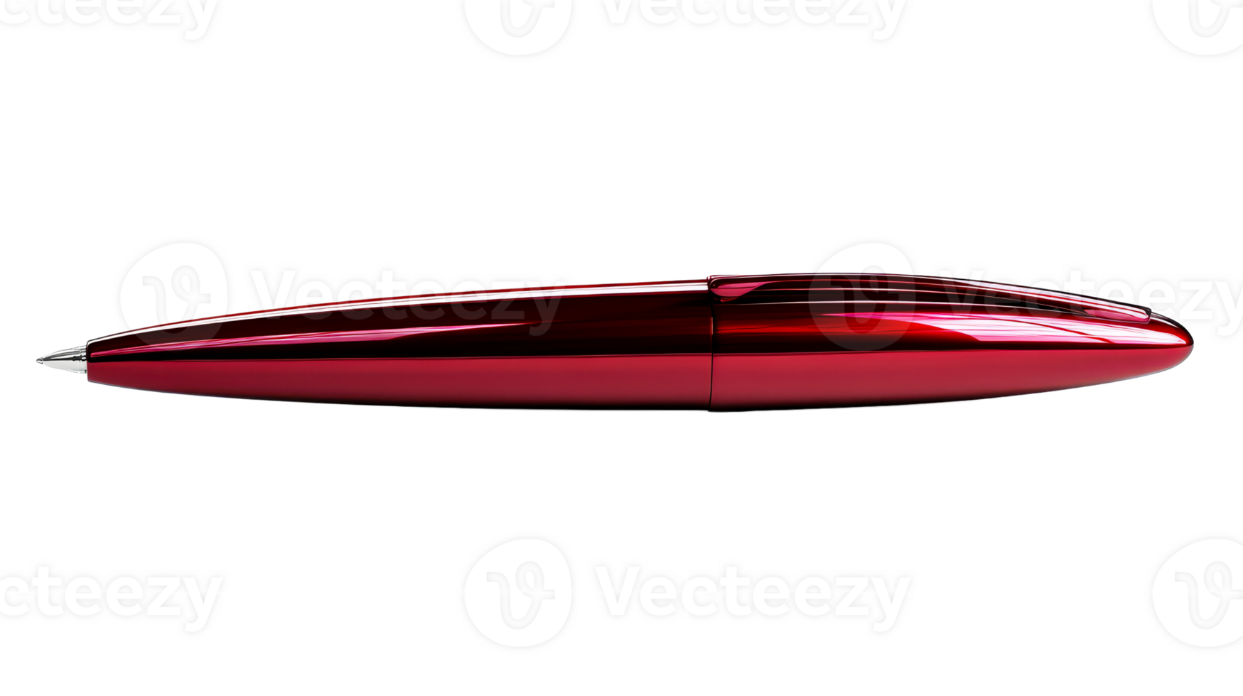 Sleek red pen on a white surface for writing png