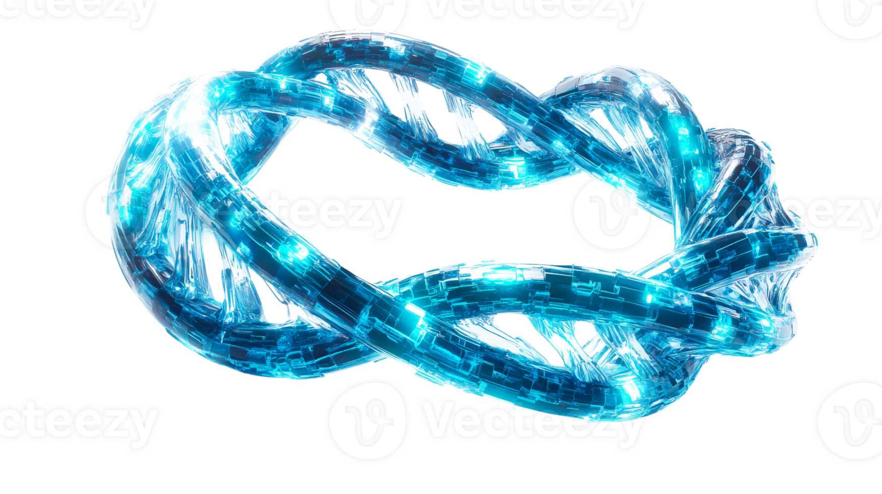 Abstract blue glowing infinity shape design png