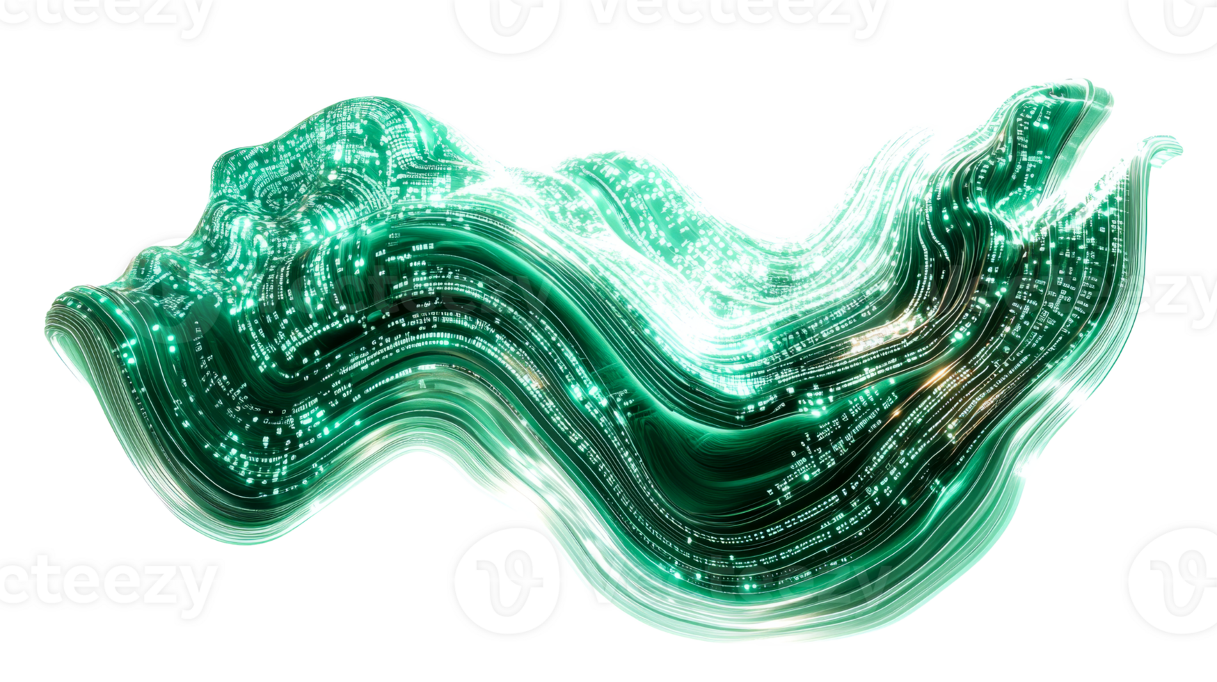 Translucent green light patterns png