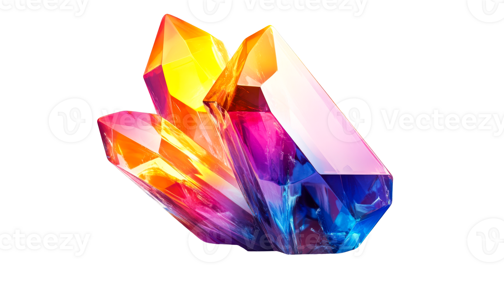 Vibrant crystal cluster showcases beauty png