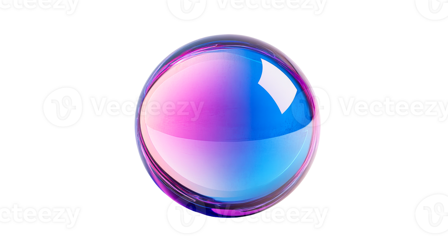 Beautiful transparent orb with gradient colors png