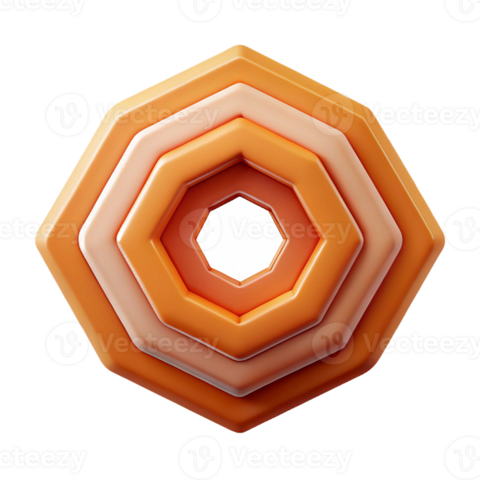 serene timeless Three concentric hexagons. Geometric, single-weight stroke, with Scalable Design. png