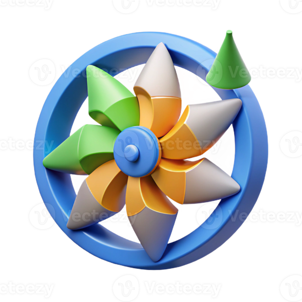 immaculate distinguished Scalable turbine diagram, geometric shapes, flat color with Scalable Design. png