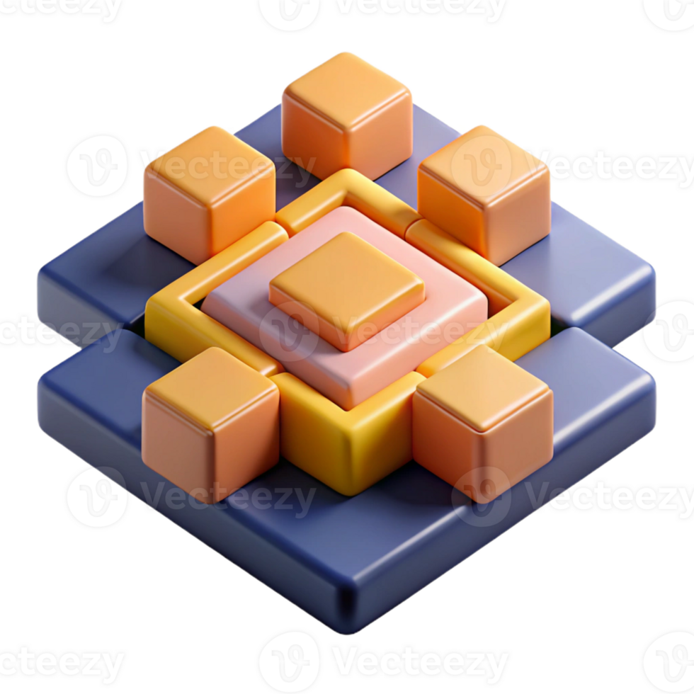 pristine vintage Abstract geometric pattern with squares and rectangles. Flat color with Scalable Design. precision png