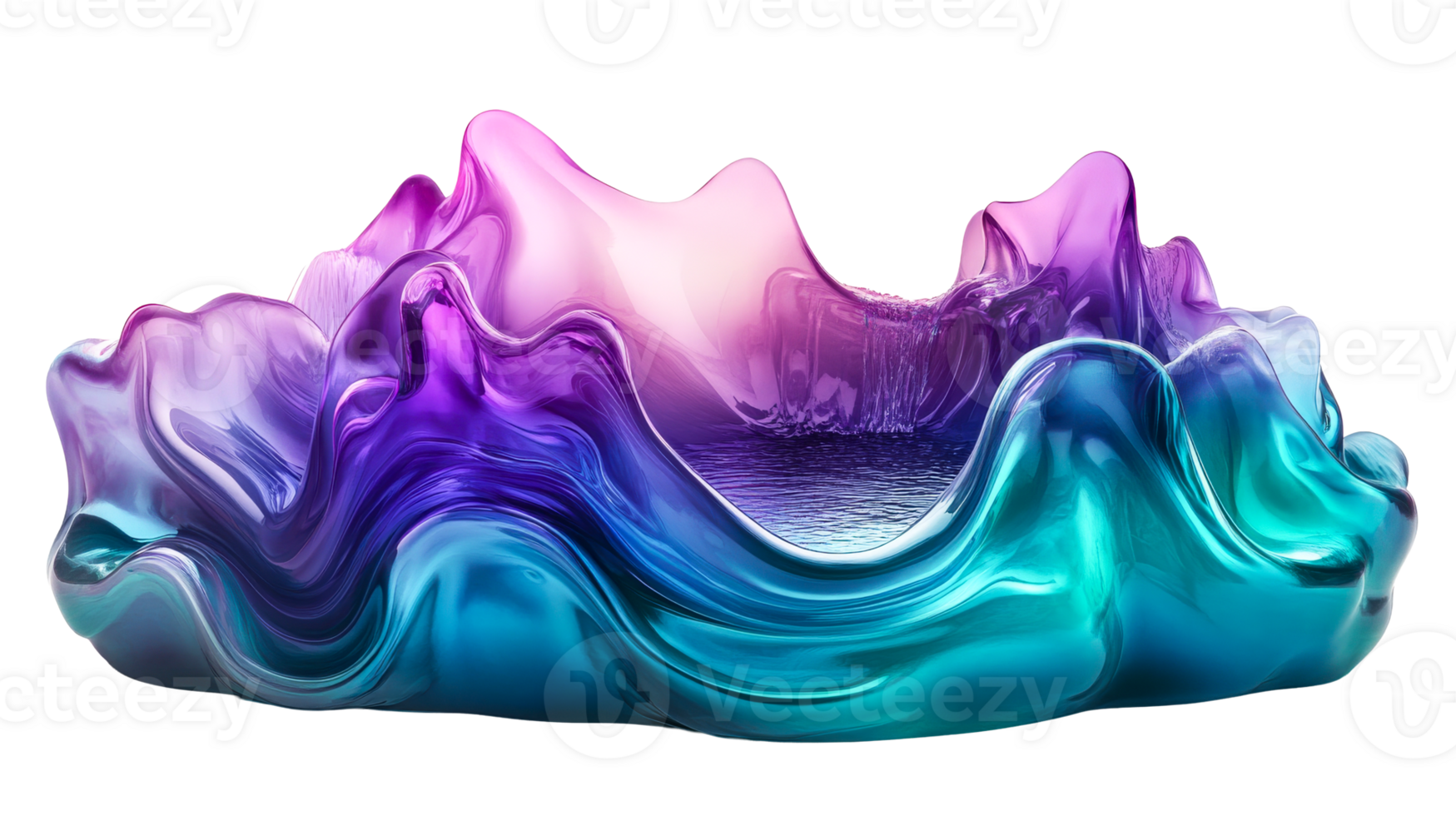 Vibrant abstract design with fluid forms png