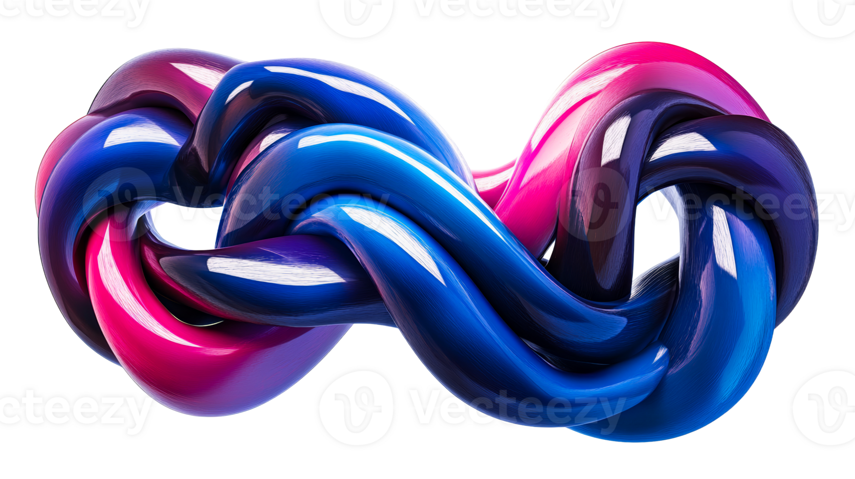 Vibrant Abstract Sculpture of Flowing Forms png