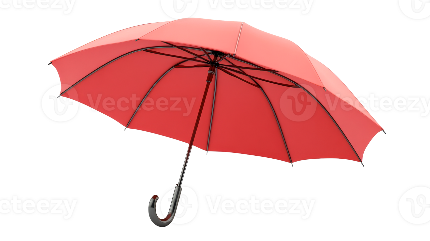Red umbrella on a white background png