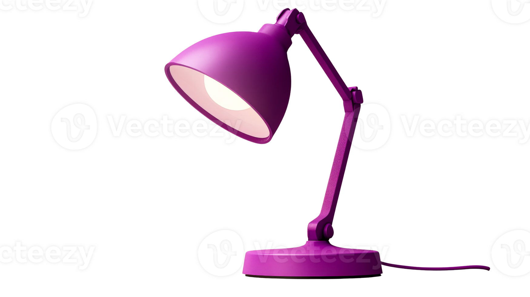 Bright purple desk lamp in a modern setting png