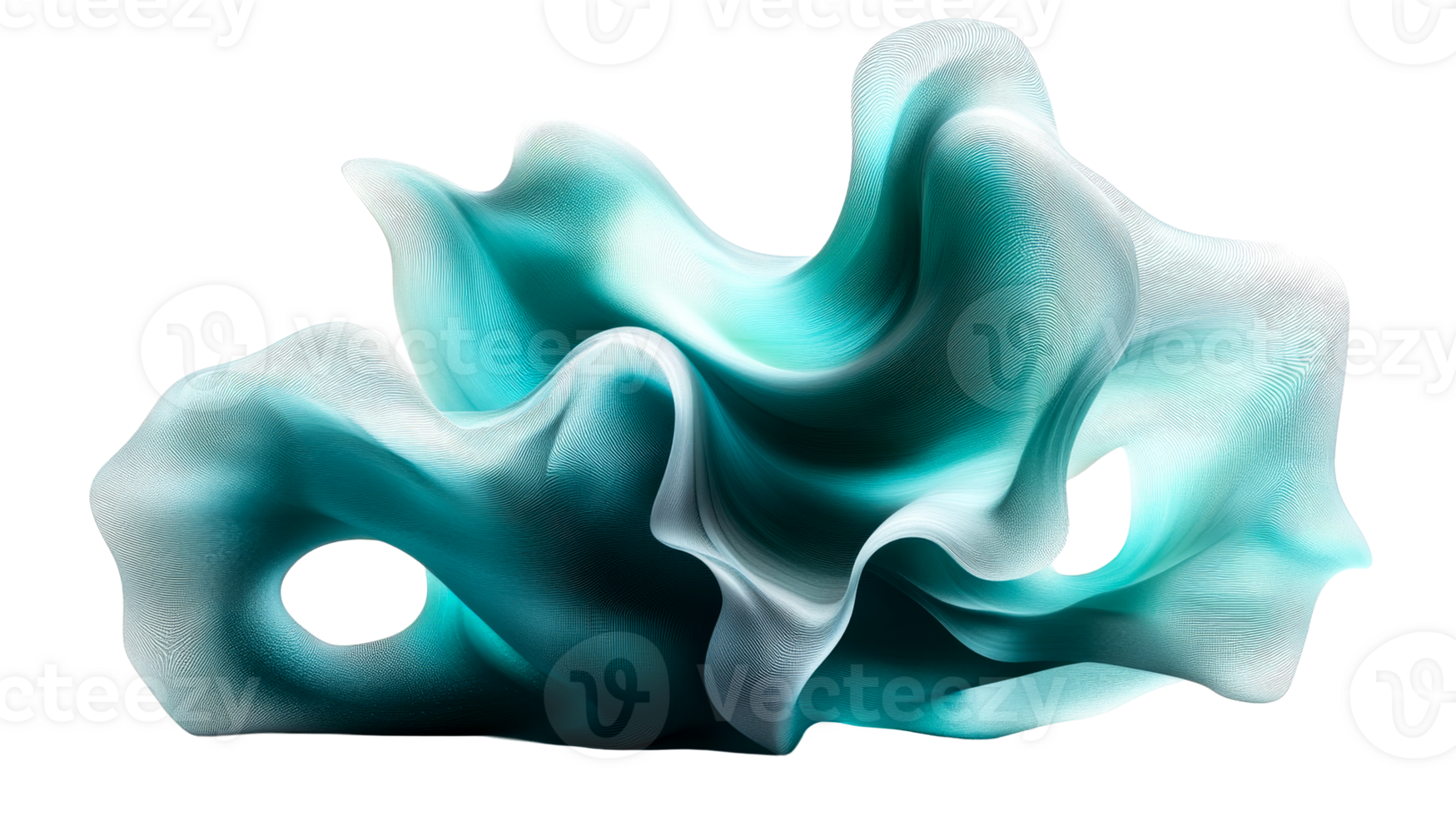 Turquoise abstract design with transparency png