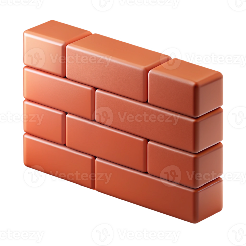 unforgettable mid-century Brick wall pattern, crisp edges, single-weight stroke. Flat color, with Scalable Design. detailed png