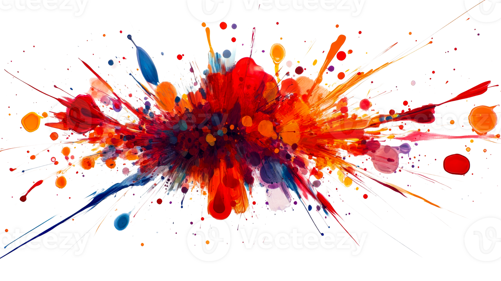 Colorful abstract splash design with bright tones png