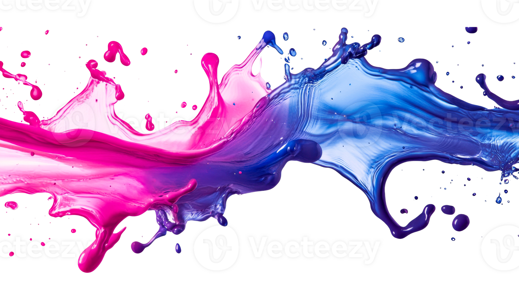 Colorful splashes of paint create dynamic patterns png
