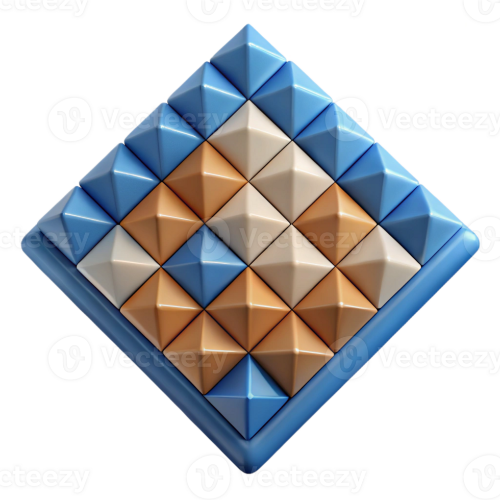 serene dramatic vintage Mosaic pattern with squares and triangles, flat color with Scalable Design. luxury png