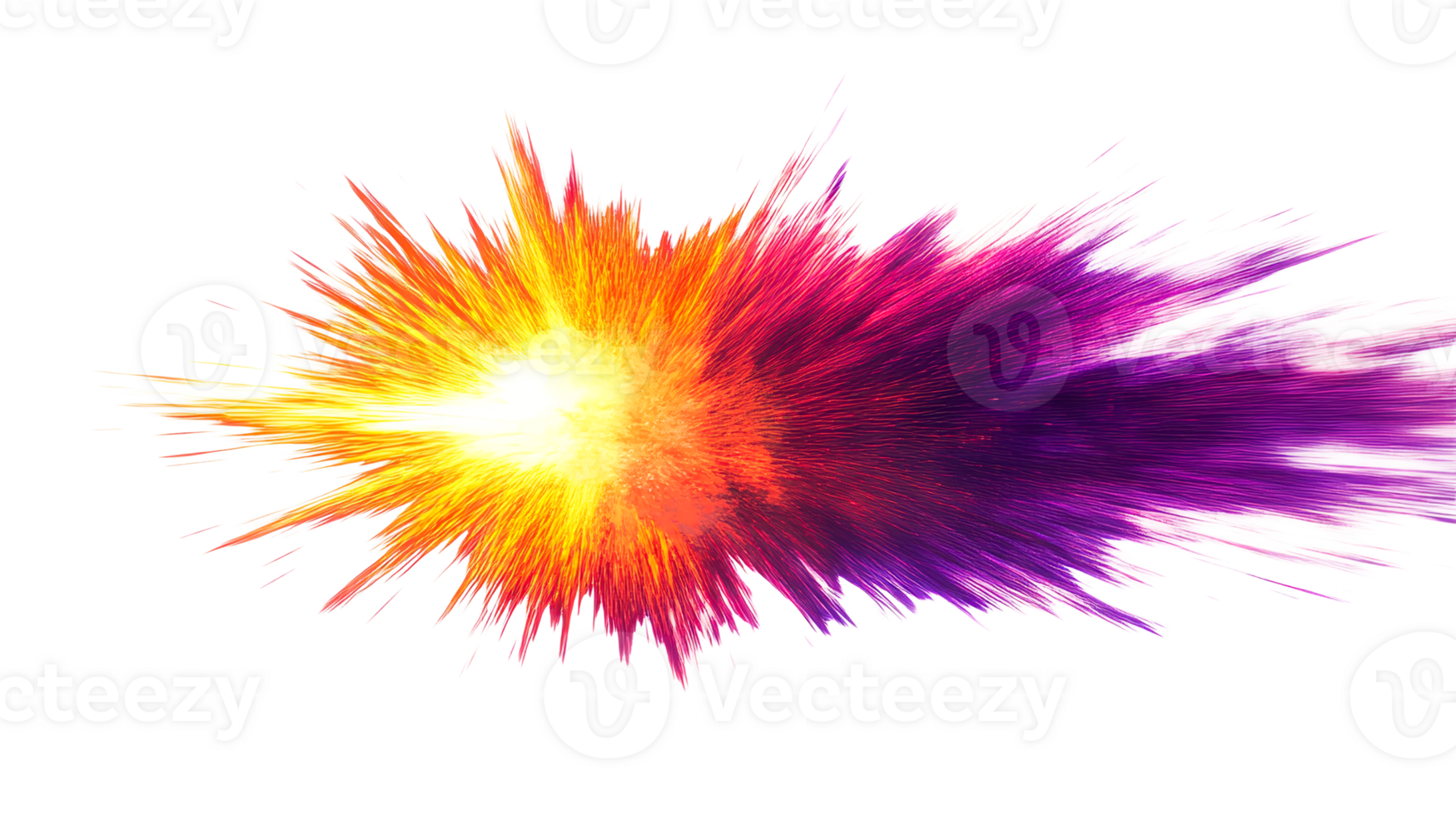 Vibrant abstract explosion in colorful gradient png