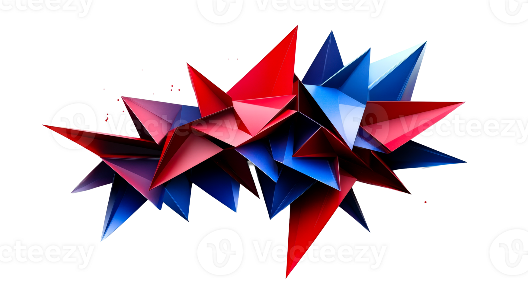 Colorful abstract stars in dynamic formation png