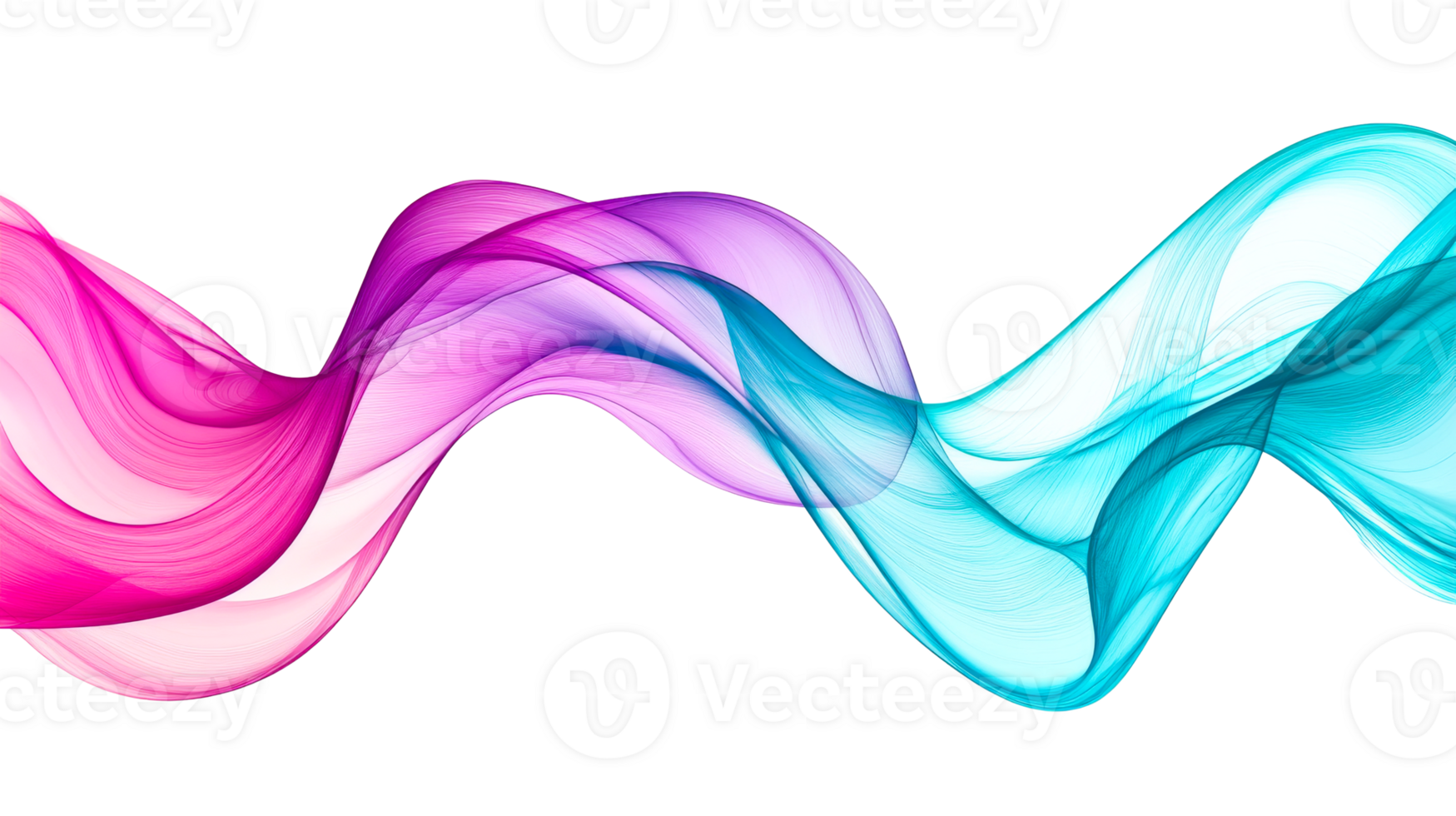 Flowing colorful wave design png