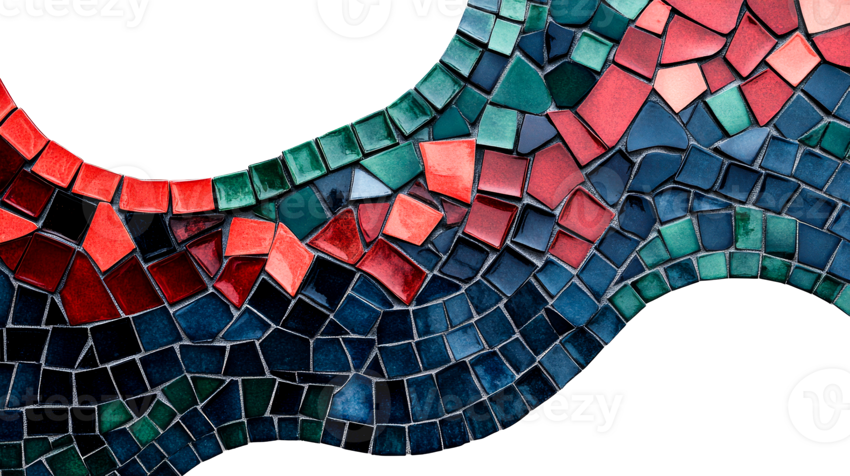 Colorful mosaic on clear background png