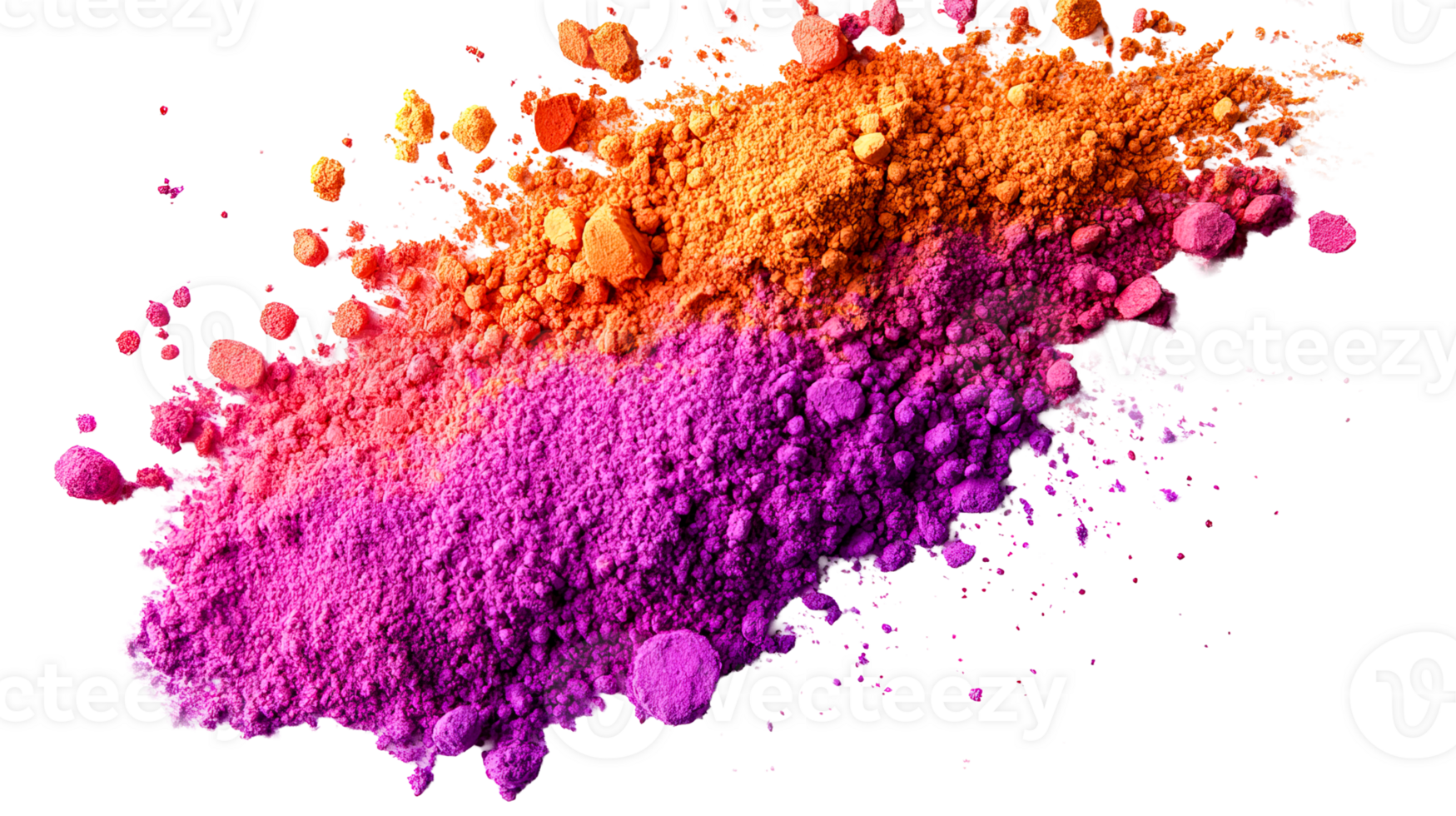 Orange and purple powders blend vibrantly png