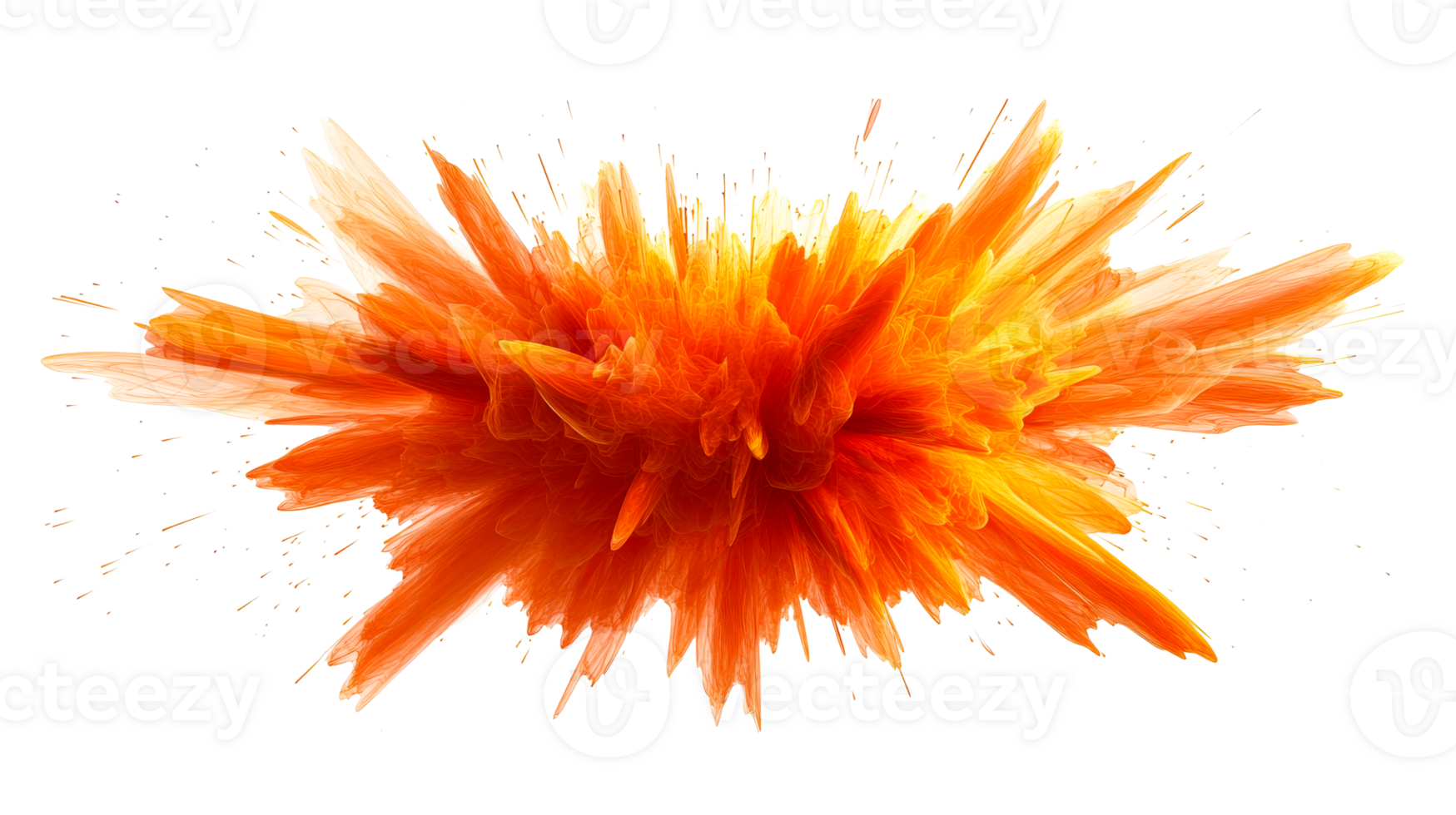 Dynamic orange explosion of energy and color png