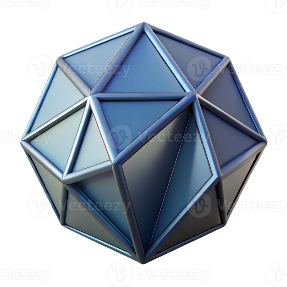 impressive romantic bohemian Geometric drawing of an icosahedron. Crisp edges, scalable design ultra HD png