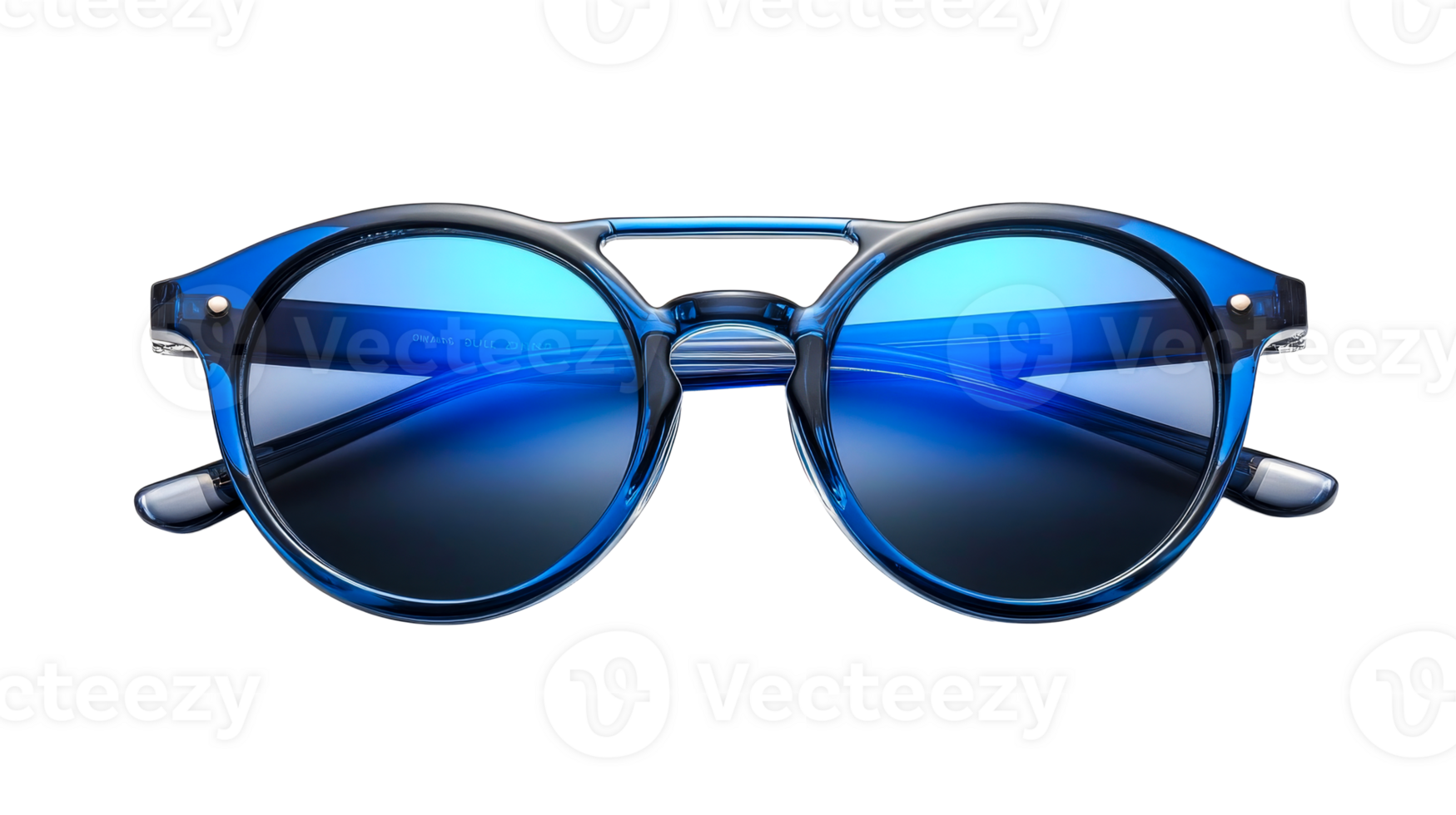 Blue tinted transparent sunglasses png