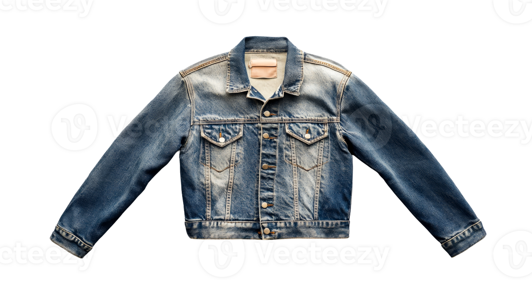 Denim jacket displayed on a white background png