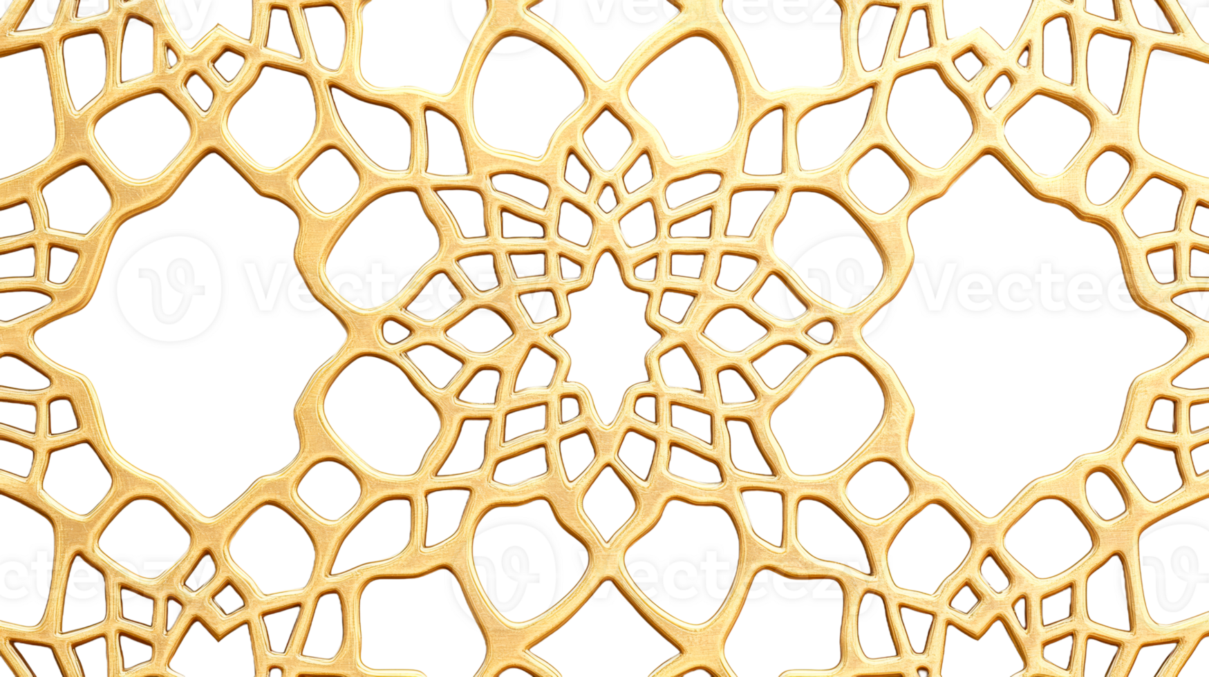 Gold lattice design with transparency png