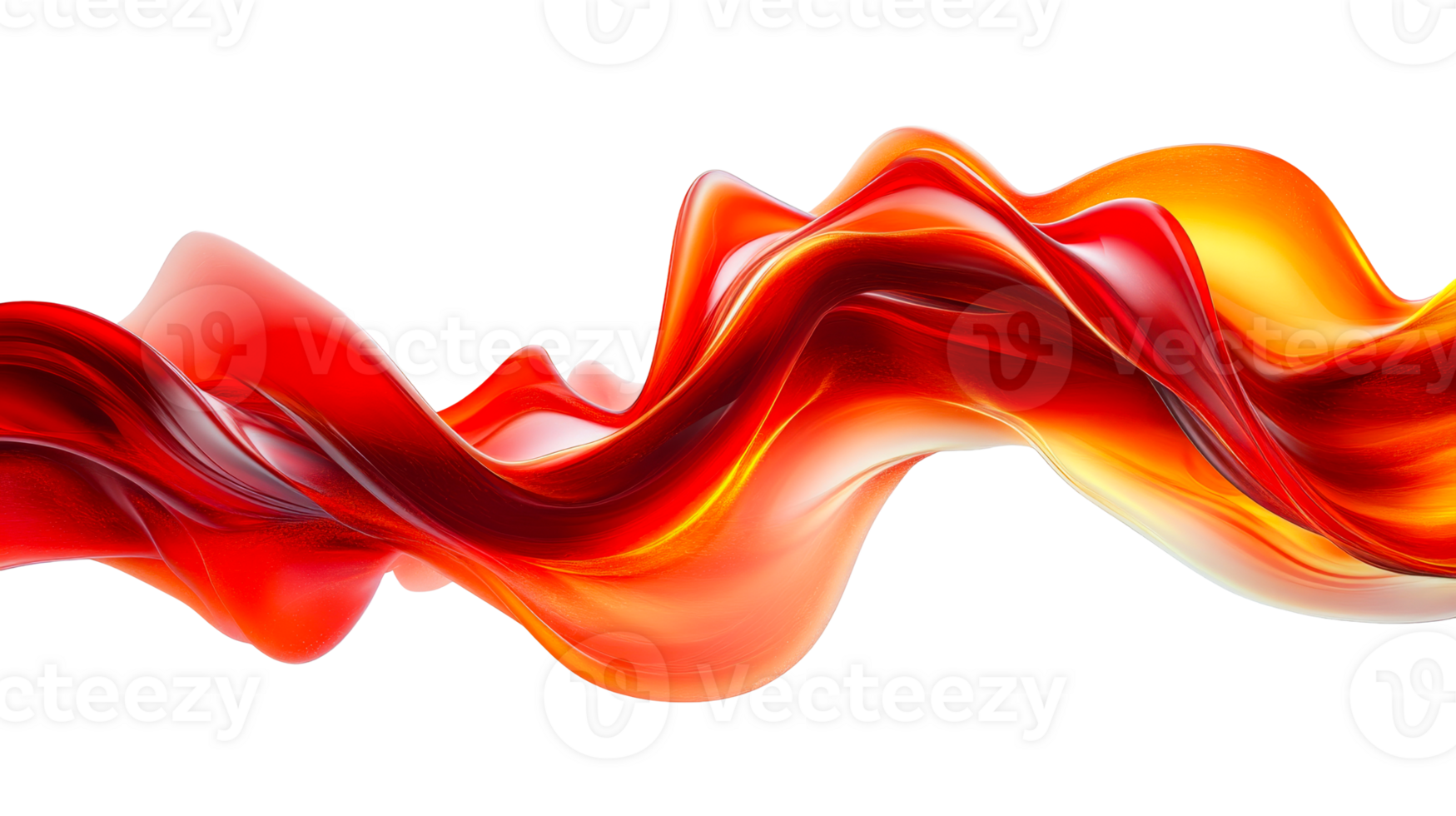 Dynamic waves of red and orange flow gracefully png