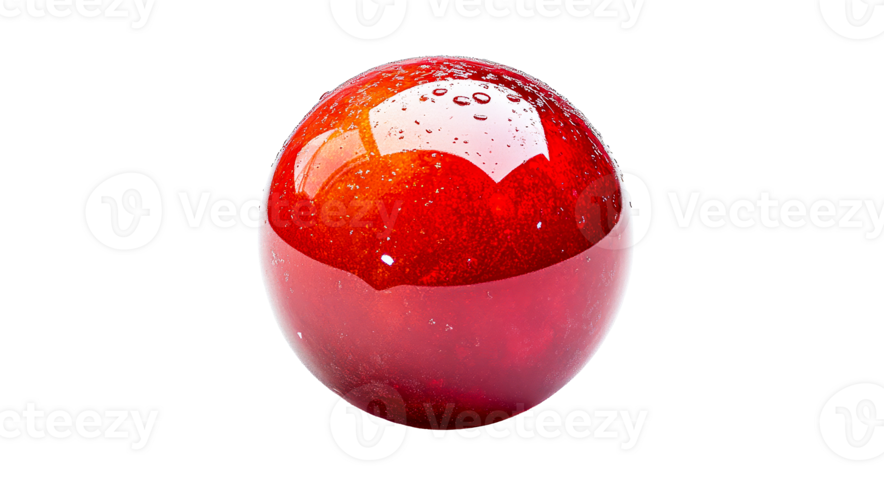 Colorful sphere with bubbles reflecting light png