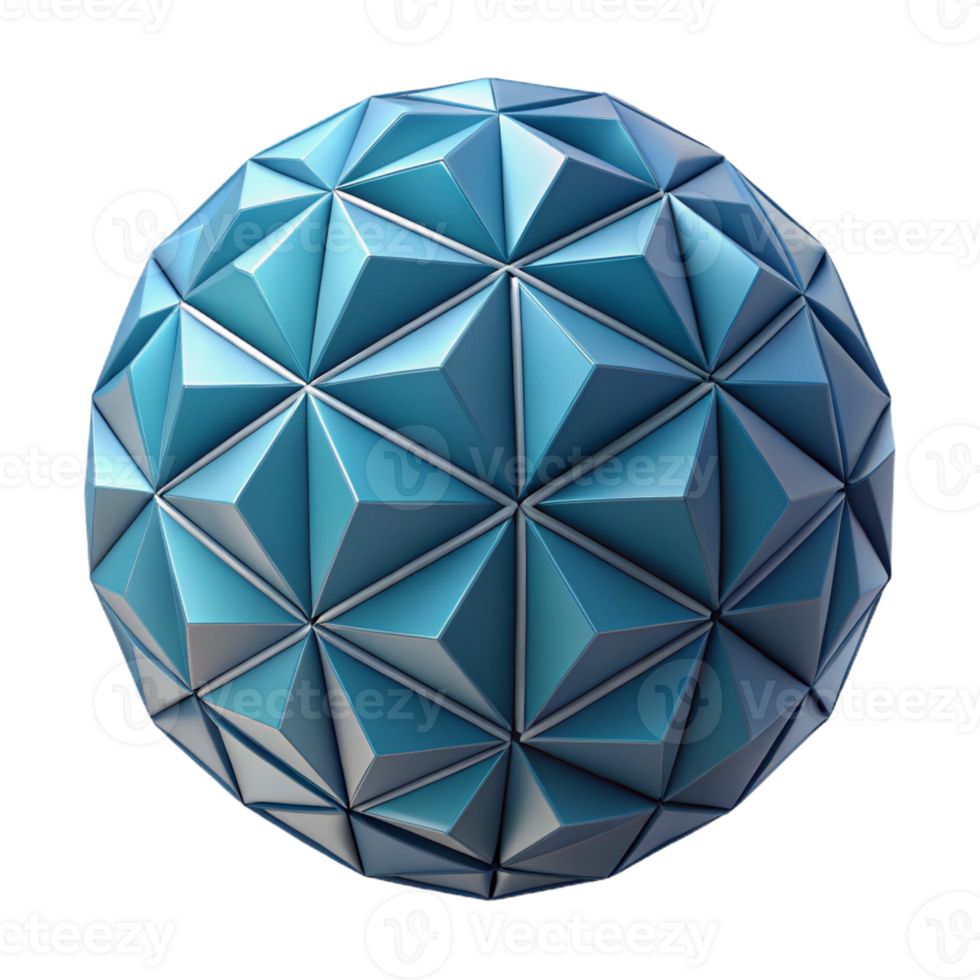 timeless traditional Geometric isometric sphere constructed from triangles. Flat color with Scalable Design. high quality png