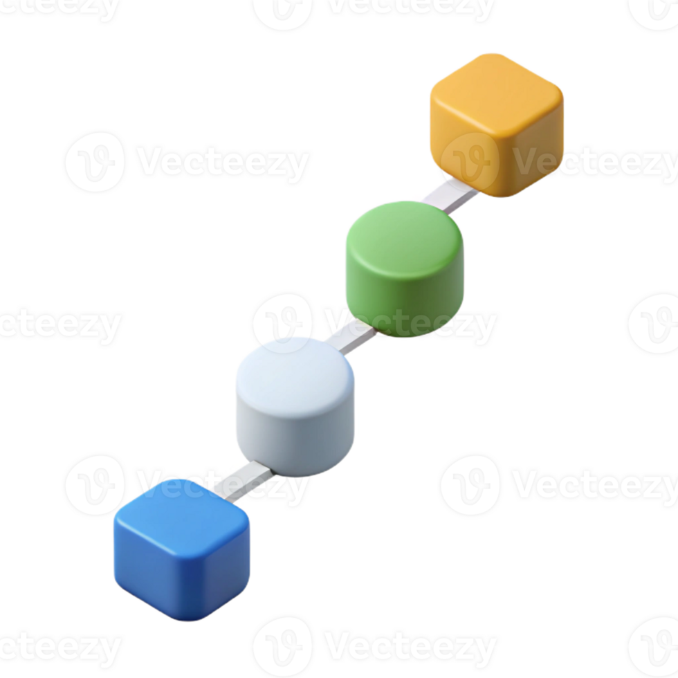 dazzling signature Vertical timeline with four milestones. Flat color, single-weight stroke, crisp edges with Scalable Design. png