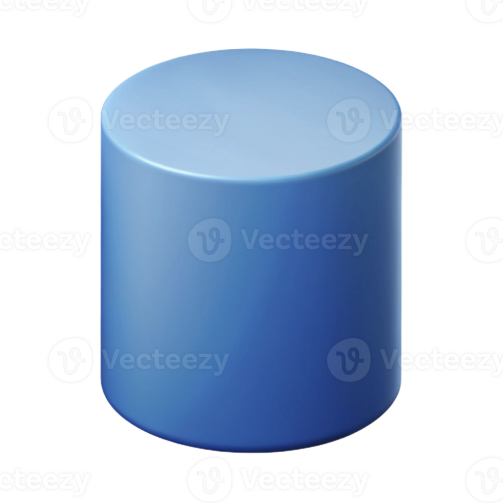 whimsical exquisite Geometric silhouette of a cylinder. Crisp edges, single-weight stroke, flat color with Scalable Design. museum quality png