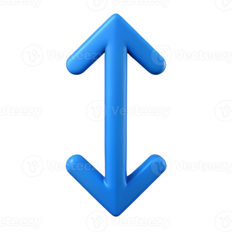 calm extraordinary Minimal symmetrical arrow, single-weight stroke, flat blue with Scalable Design. sharp png